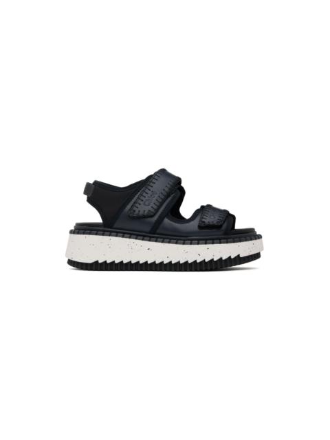 Chloé Black & White Lilli Sandals