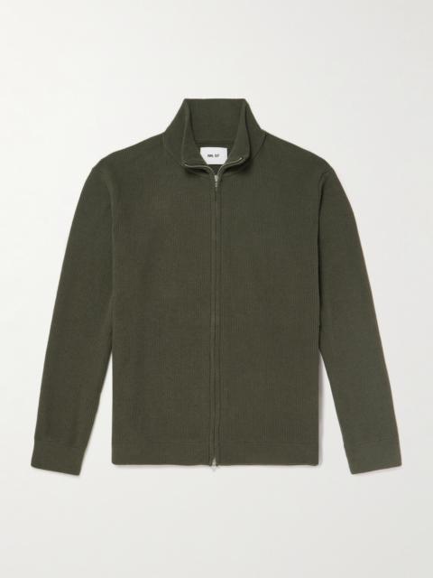 NN07 Danny 6429 Ribbed Bouclé Zip-Up Cardigan