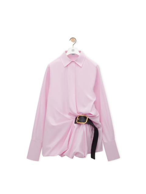 Belted shirt in cotton