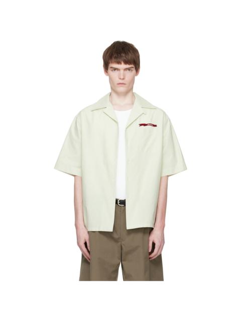 Marni Green Cotton Jacquard Shirt