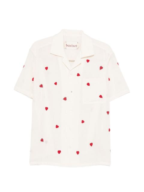 baziszt heart-motif short-sleeve shirt