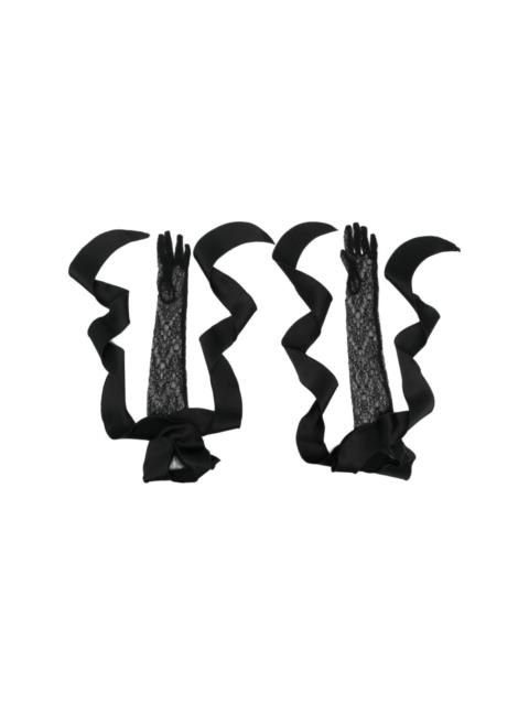 David Koma lace elbow-length gloves