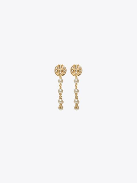 TORY BURCH Moondance Pearl and Chain Earrings