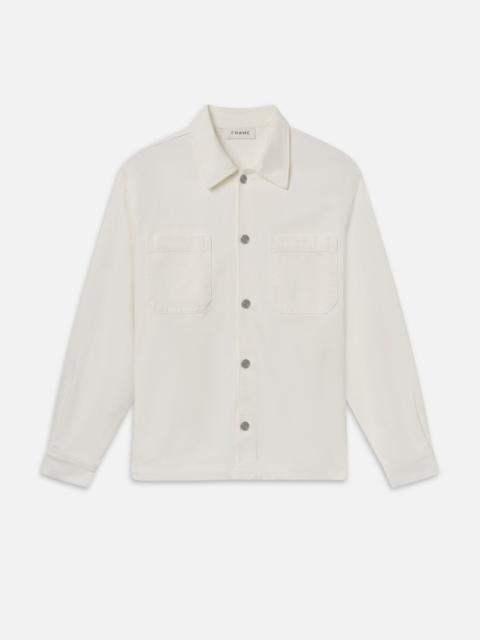 FRAME Linen Blend Shirt Jacket