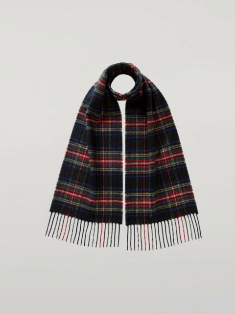Johnstons of Elgin Children's Black Stewart Tartan Cashmere Scarf