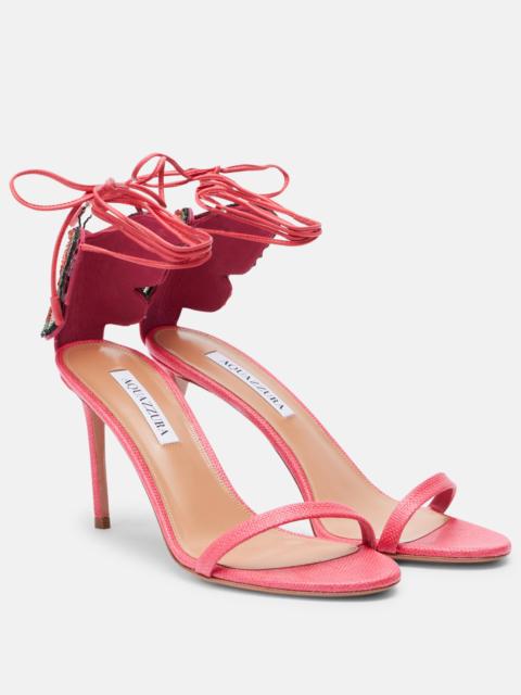 AQUAZZURA Papillon Damour embellished sandals