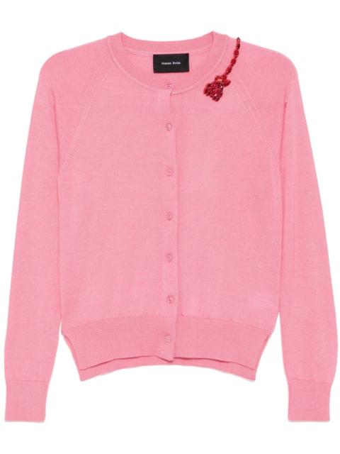 Simone Rocha flower-embellished cardigan