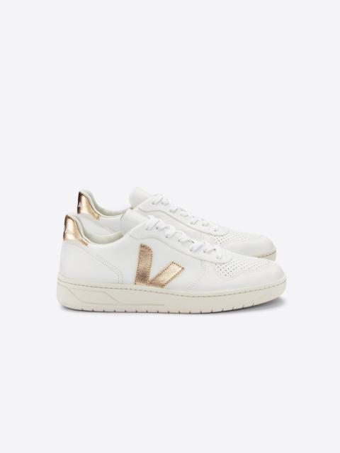 VEJA V-10 LEATHER WHITE PLATINE