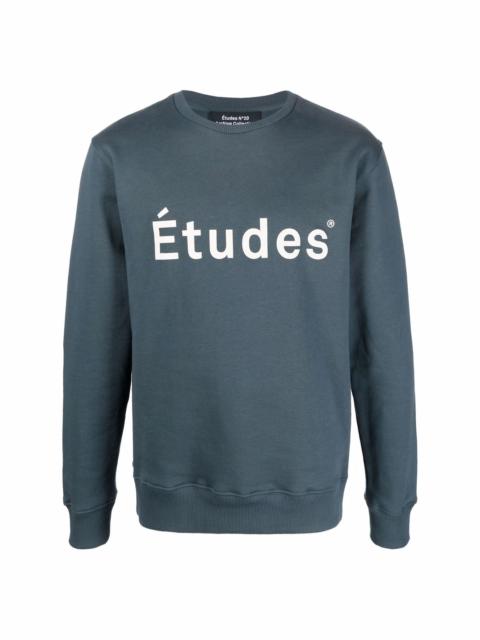 Étude logo-print crew neck sweatshirt