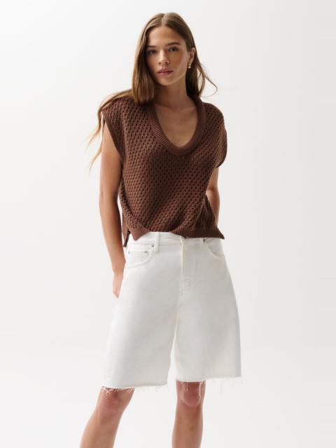 PISTOLA BECK OPEN KNIT SWEATER - JAVA