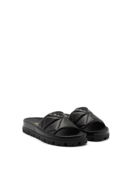 Prada Quilted nappa leather slides