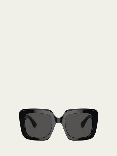 Franca Beveled Acetate Square Sunglasses