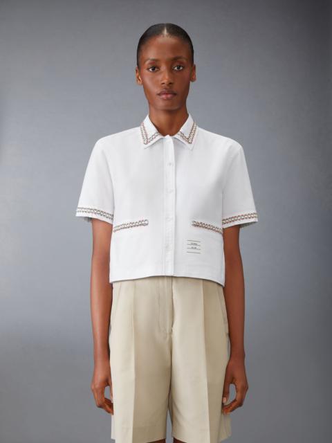 Thom Browne Oxford Cropped Shirt