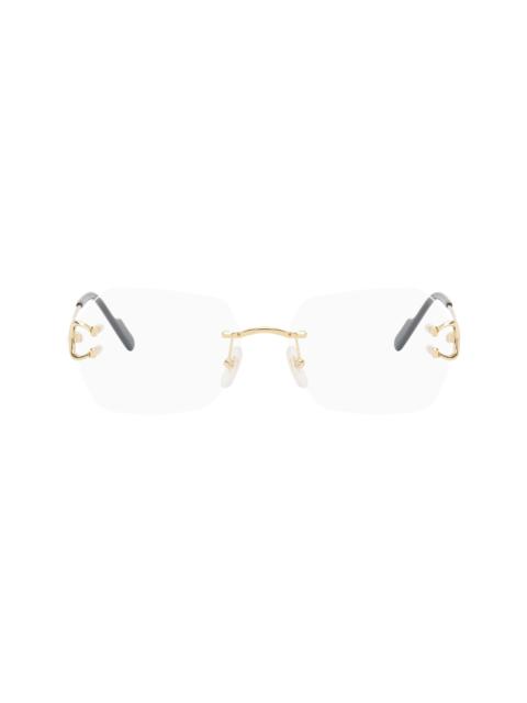 Cartier Gold 'C de Cartier' Square Rimless Glasses