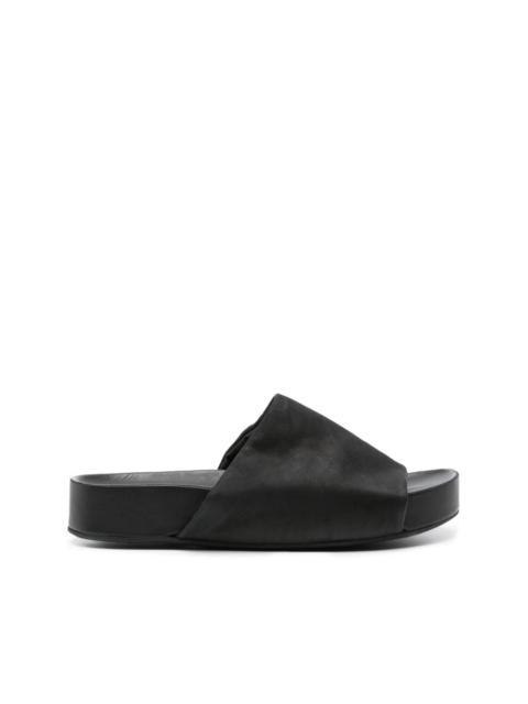 slip-on leather sandals