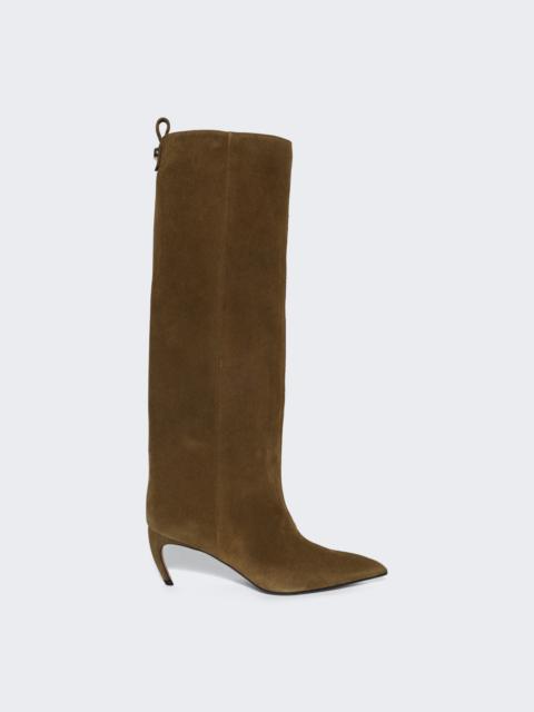 THE ATTICO Lea Boot 65mm Military Green