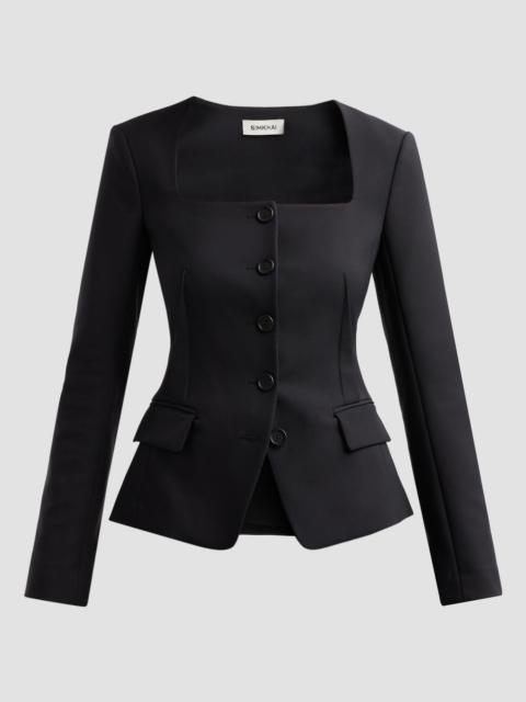 SIMKHAI Women's Marlowe Collarless Jacket - Black