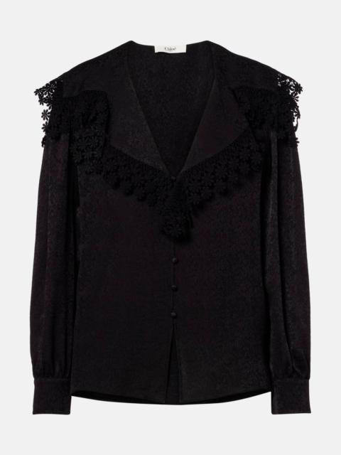 Chloé Embroidered silk blouse