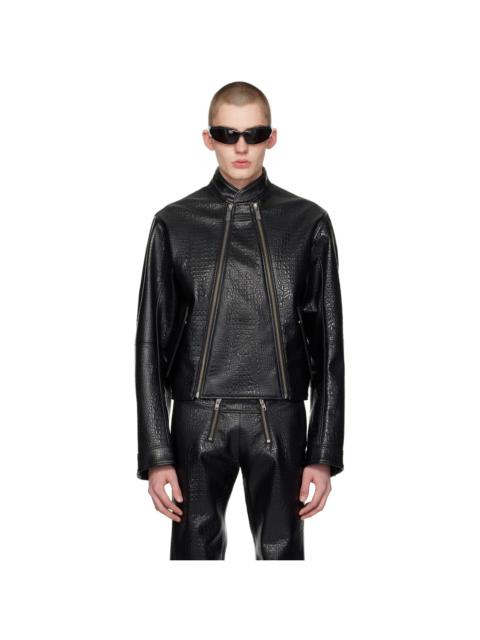 Black Ravn Faux-Leather Biker Jacket