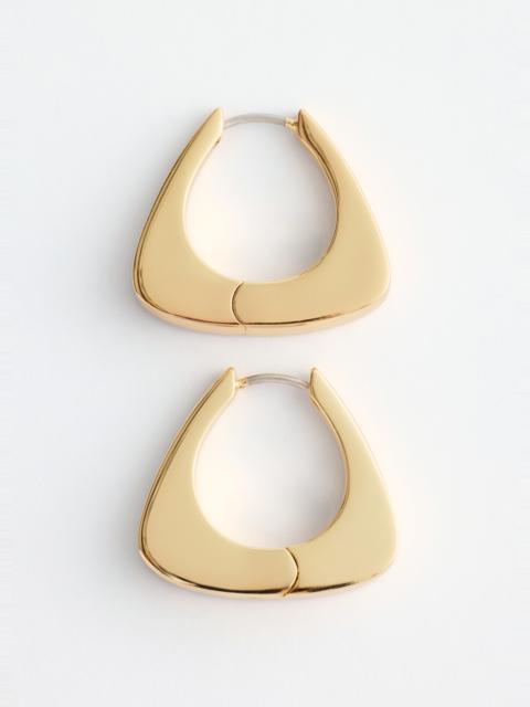 & Other Stories Chunky Triangle Hoop Earrings