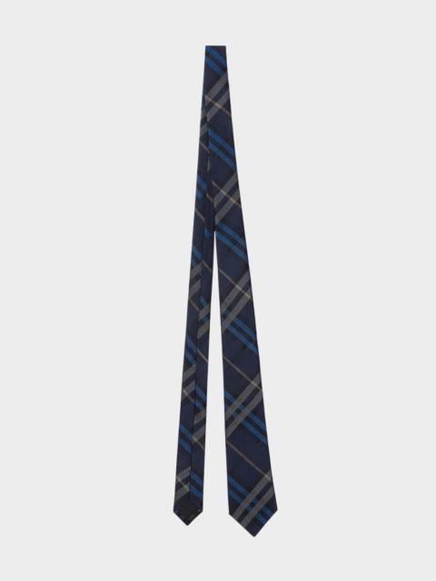 Burberry Men's Check Mulberry Silk Tie
