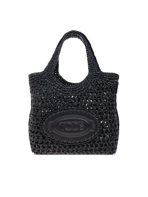 Tod's mini raffia tote bag