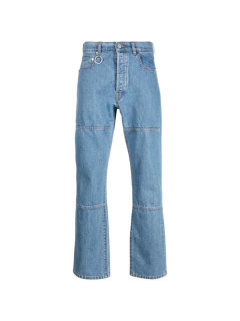 Corner mid-rise straight-leg jeans