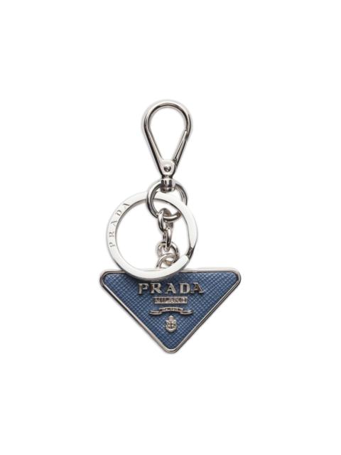 Prada Saffiano leather and metal keychain