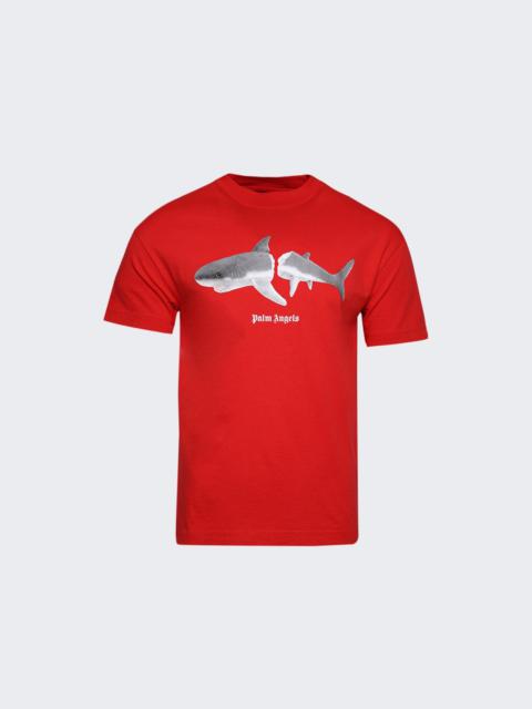 Palm Angels Shark Classic T-Shirt Red and White