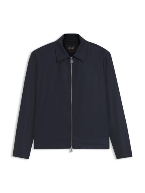 BOSS COATED-FABRIC JACKET WITH WATER-REPELLENT FINISH