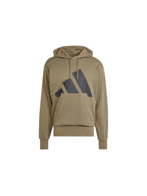 adidas adidas Essentials Big Logo French Terry Hoodie Olive Strata/Black