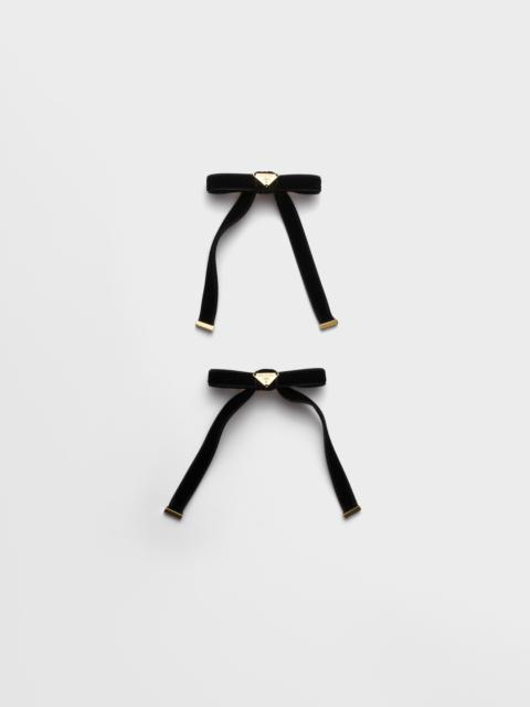 Prada Velvet hair clips