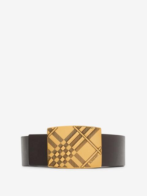 Burberry Reversible Engraved Check Belt