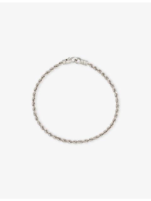 TOM WOOD Rope Rhodium-Plated 925 Sterling Silver Bracelet