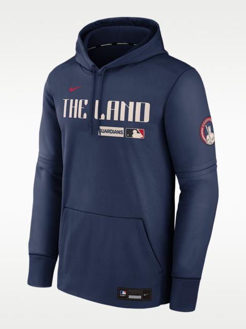 Nike Cleveland Guardians Authentic Collection City Connect Men's Nike Therma MLB Pullover Hoodie