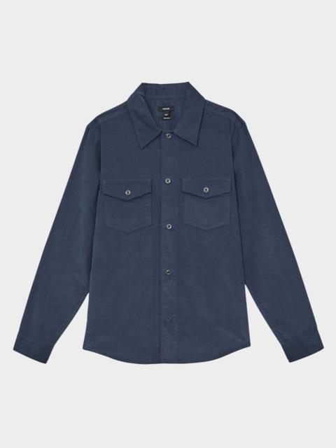 REISS Men's Kai Cotton Corduroy Twin-Pocket Overshirt
