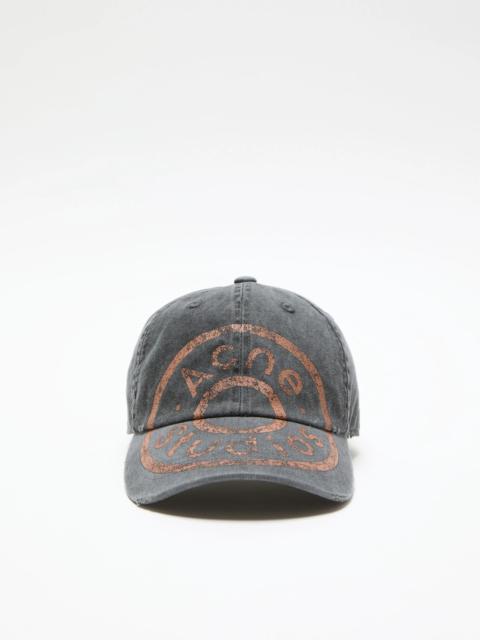 Acne Studios Cap printed logo - Black