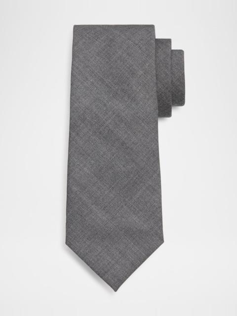Brunello Cucinelli Men's Lightweight Wool Solid Tie