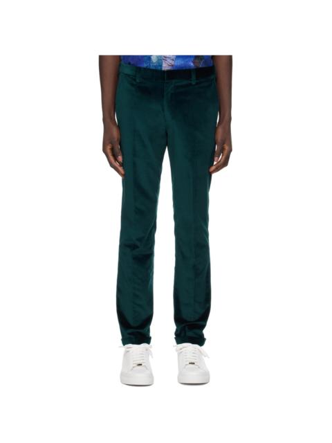 Paul Smith Green Creased Trousers