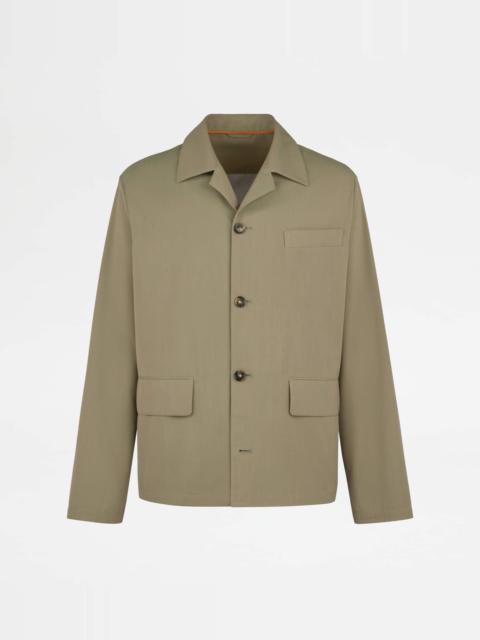 Tod's OVERSHIRT IN SILK - GREEN