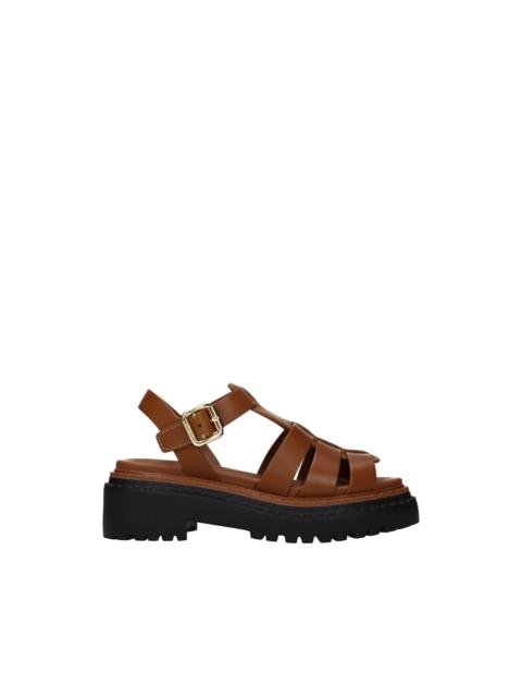 Prada cage-strap platform sandals