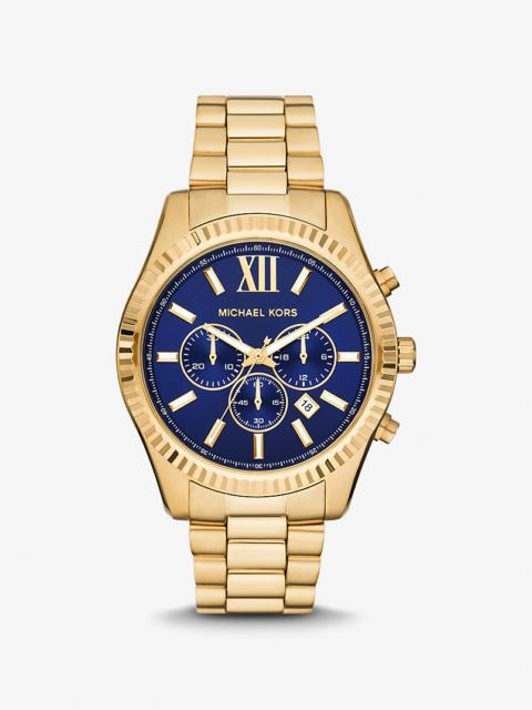 MICHAEL KORS Oversized Lexington Gold-Tone Watch