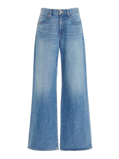 SLVRLAKE Selena Rigid High-Rise Wide-Leg Jeans medium wash
