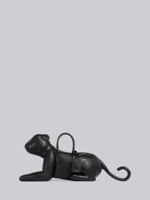 Thom Browne Black Pebbled Calfskin Cheetah Bag