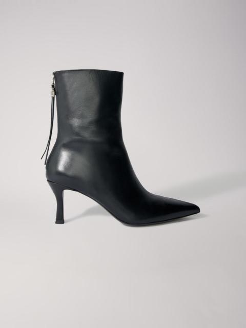 maje Leather ankle boots