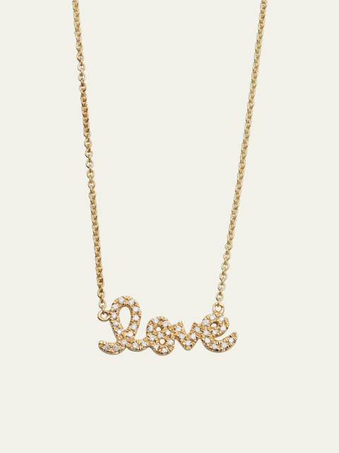 SYDNEY EVAN Gold Diamond Love Necklace, Small