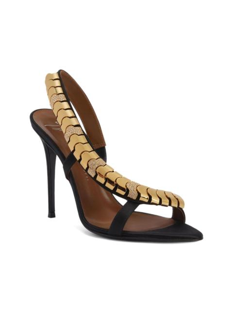 Giuseppe Zanotti 105mm Dafne satin slingback sandals