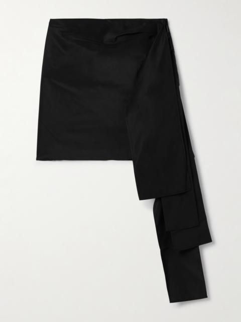 Tibi Draped Shell Mini Skirt