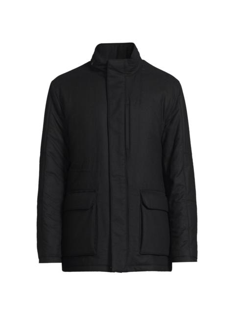 CORNELIANI Men's Cashmere-Nylon Car Coat - Navy