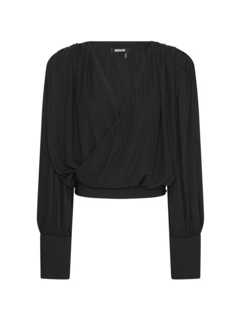 ROTATE long sleeve V-neck blouse